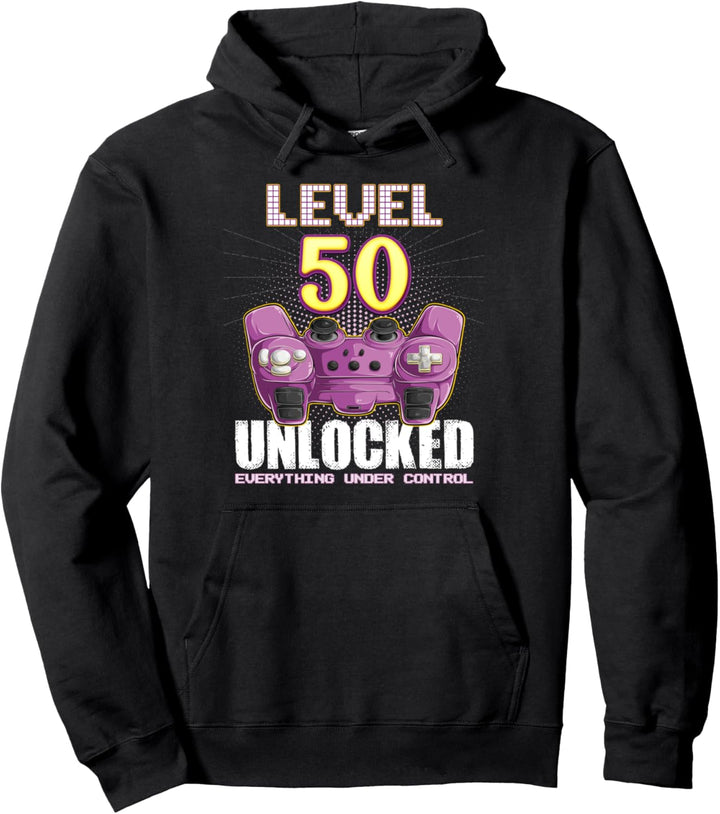 Geburtstag 50 Jahre alt Gamer Frauen Männer Jungs & Mädchen Pullover Hoodie