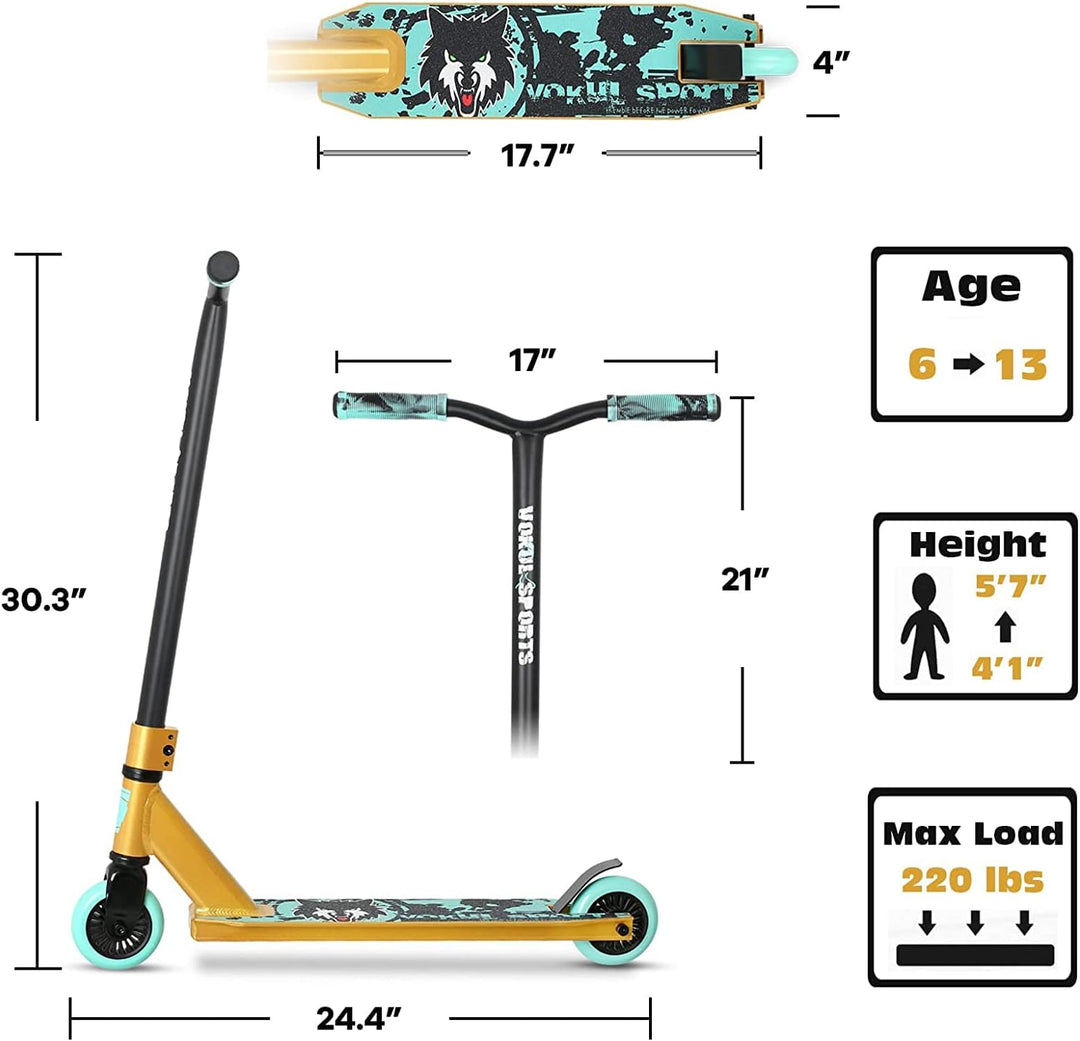 Stunt Scooter Joycruise Profi Scooters, Trick Stunt Roller für Jugendliche Kinder ab 6 Jahre Jungen