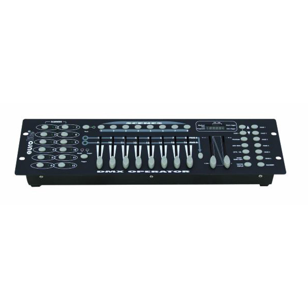 Eurolite DMX Operator 192 DMX Controller 16-Kanal 19 Zoll-Bauform, Musiksteuerung