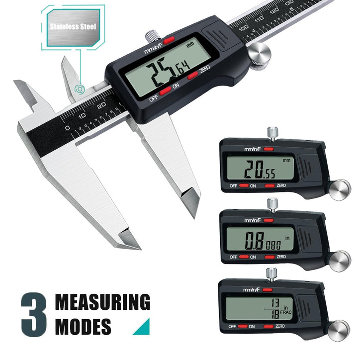 Kynup Messschieber Digital, 200mm/ 8-Zoll Digitale Schieblehre Edelstahl Messwerkzeug mit LCD-Displa