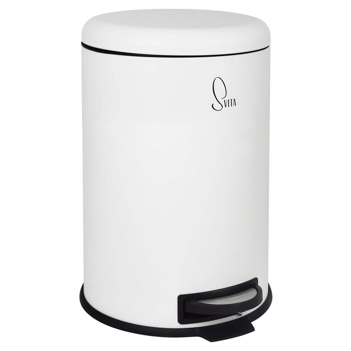 SVITA T20 Mülleimer Weiss Treteimer Abfalleimer 20 Liter inkl. Inneneimer rund, Weiss