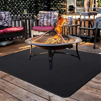 CHSEEO Feuerfeste Unterlage, Grillunterlage Bodenmatte, BBQ Grill Mat, Hitzebeständige Wiederverwend