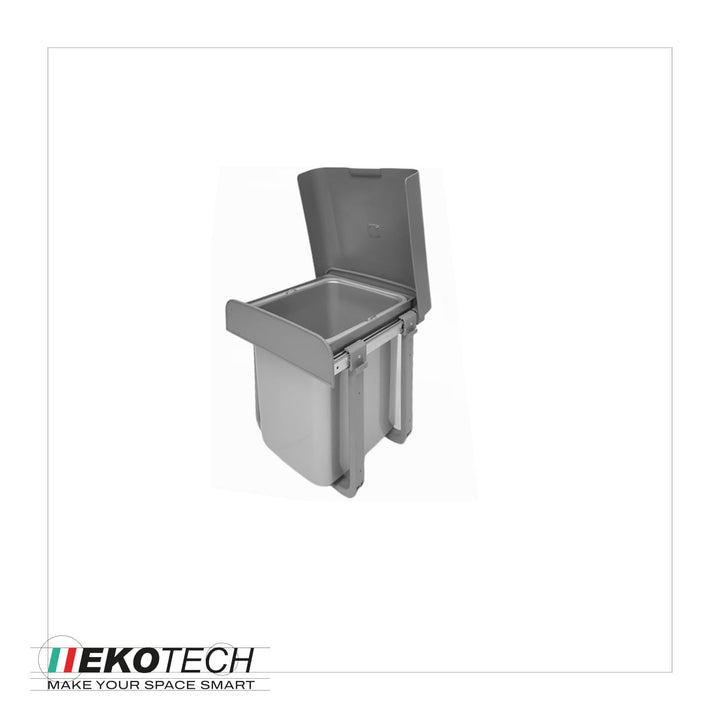 Ekotech Abfallsammler Aladin 16 Liter grau ab 40cm Schrankbreite