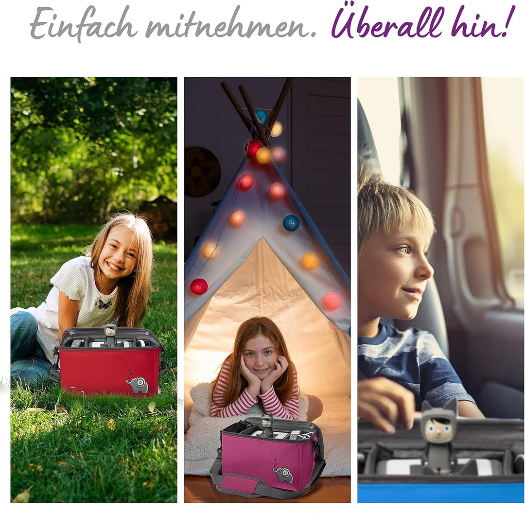 fantifant Musikbox Tasche für Toniebox [ + Netzbeutel für Tonie Aufbewahrung ] Flexible TRANSPORTTAS