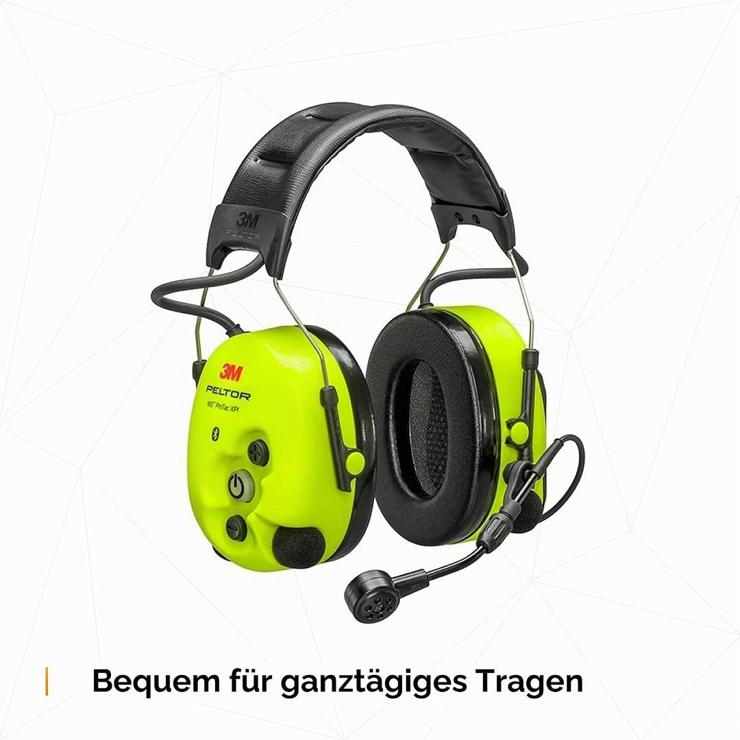3M Gehörschutz-Headset PELTOR WS ProTac XPI, Kopfbügel, Bluetooth, gelb 7100196045 (Kapselgehörschut