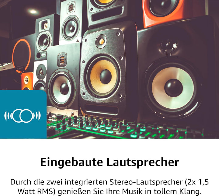 Karcher Plattenspieler mit eingebauten Stereo-Lautsprechern, Vinyl Schallplattenspieler, Line Out, K
