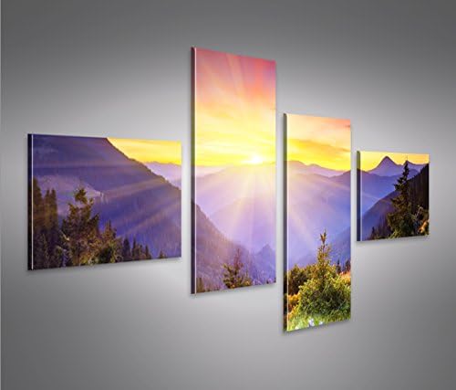 islandburner Bild Bilder auf Leinwand Regenbogen Berge Berglandschaft Intensive Farben Bergwiese 4L