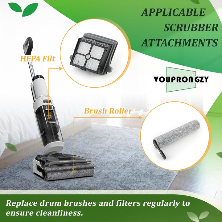 2 Bürstenrollen 4 Filter Ersatzteile für Tineco Floor One Stretch S6/S6 Stretch Lite/Switch S7 Stret