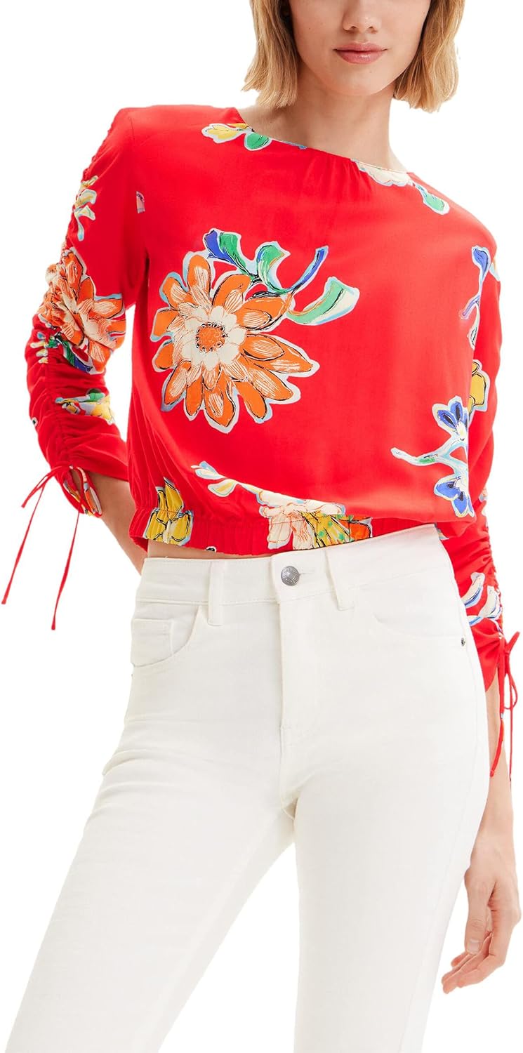 Desigual Damen Blouse XXL Rot, XXL Rot