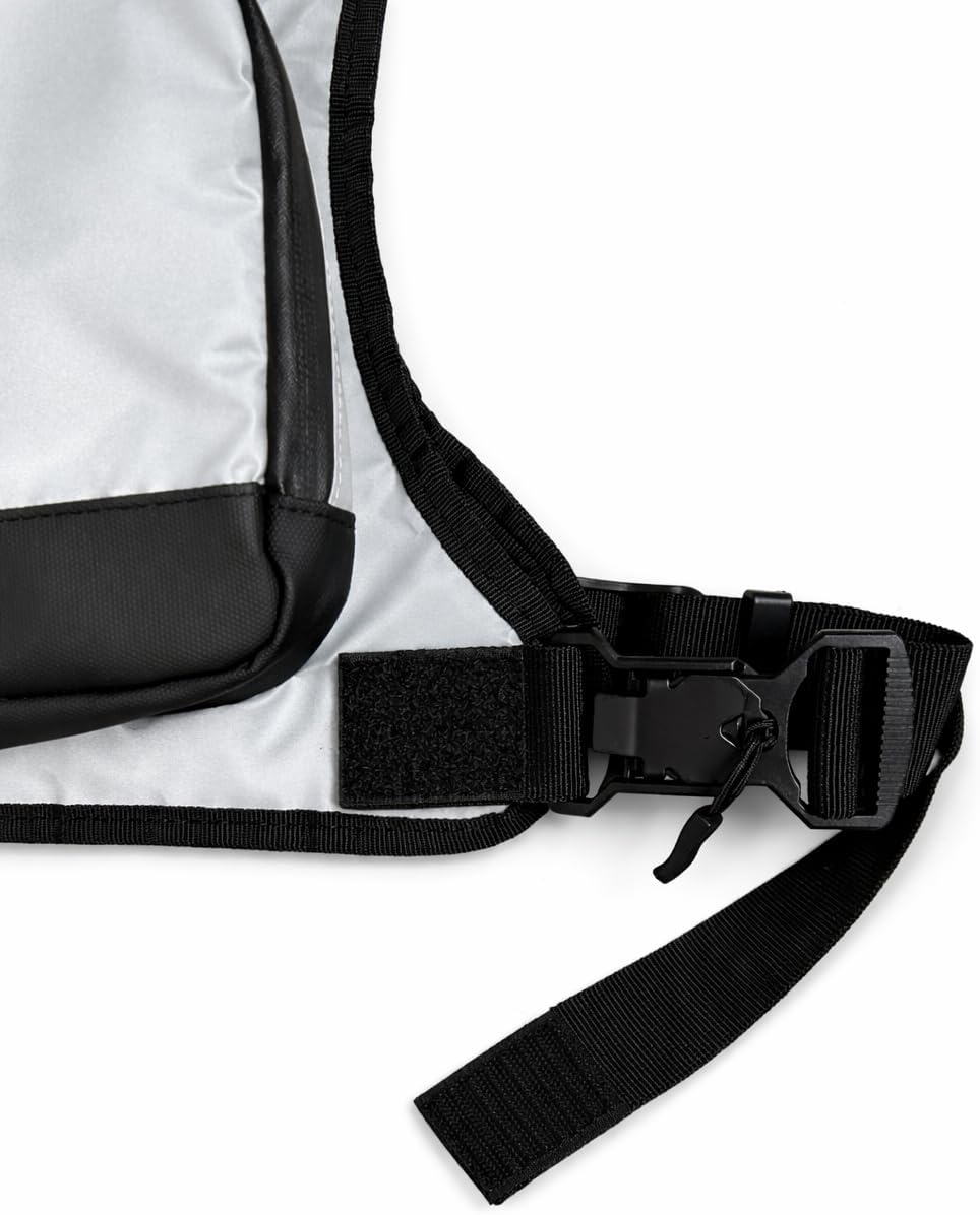 reflektierenede Chest Bag ideal für Motorrad und Radfahrer, mit magnetischen Seitenverschlüssen und