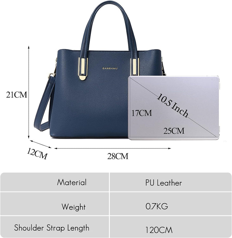 FANDARE Umhängetaschen Elegante Schultertasche Damen Handtasche Frauen PU Leder Wasserdicht Grosse K