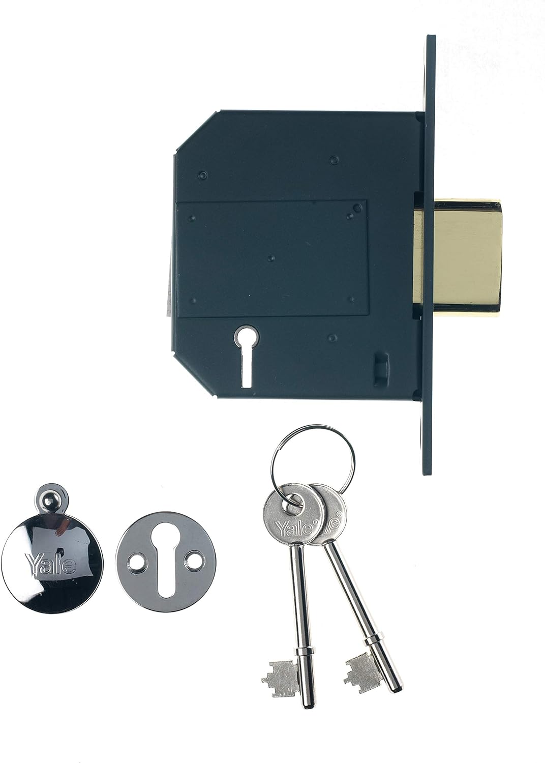 Yale Locks PM562 Hi-Security BS Mortice Dead Lock, 76 mm, hochglanzpoliertes Chrom 76mm (3'') Polish