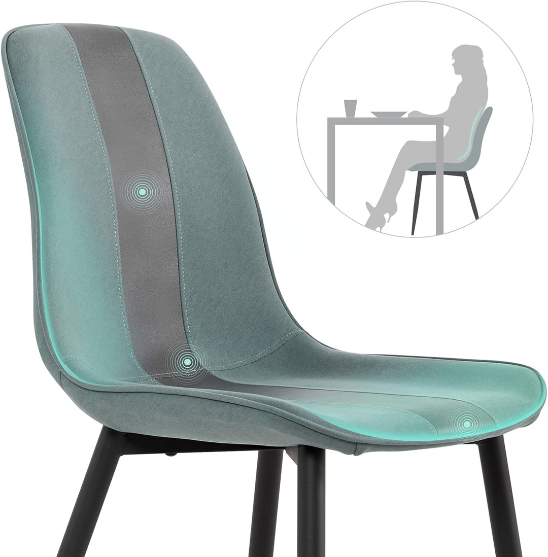 Mondeer Esszimmerstühle 4er Set, Küchenstuhl mit Metallbeinen Scandinavian Modernes Polsterstuhl für