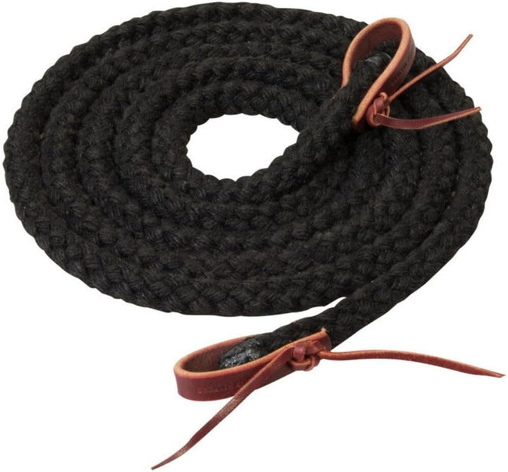 Weaver Leather Silvertip Hohlgeflecht Trail Zügel 5/8-Inch x 10-Feet Hellbraun/Schwarz/Braun, 5/8-In