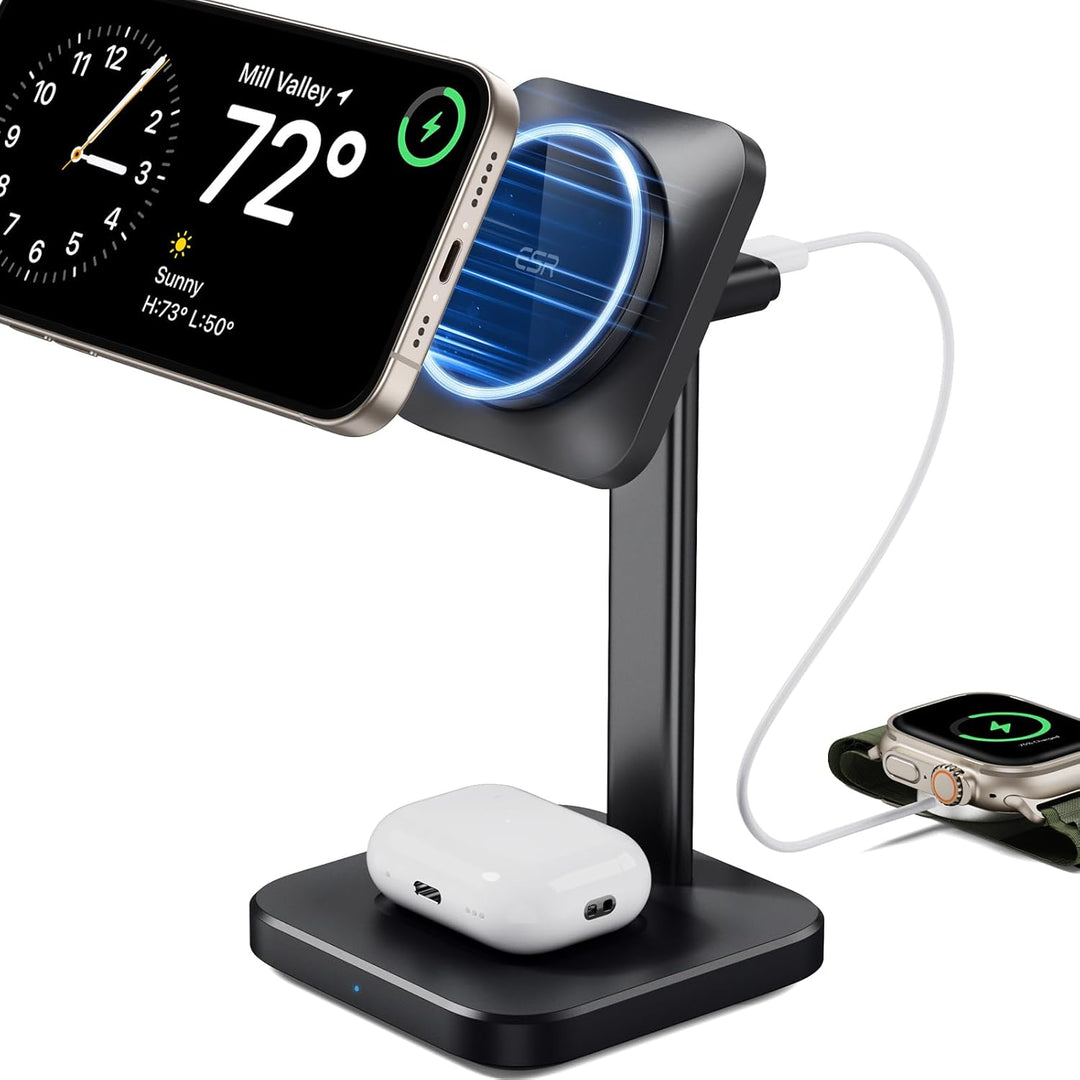 ESR 2 in 1-Ladestation für Apple, MagSafe-Ladestation für iPhone [Zertifiziert], Magsafe-Ladestation
