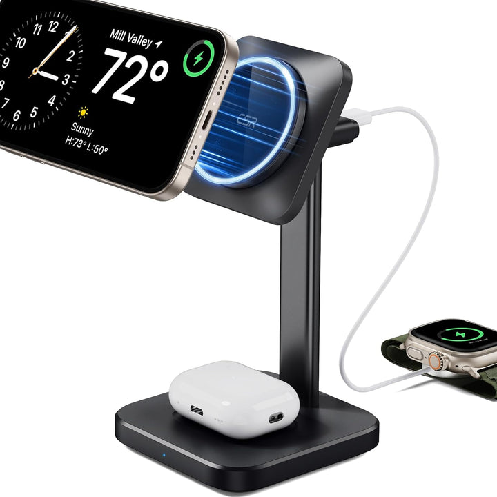 ESR 2 in 1-Ladestation für Apple, MagSafe-Ladestation für iPhone [Zertifiziert], Magsafe-Ladestation