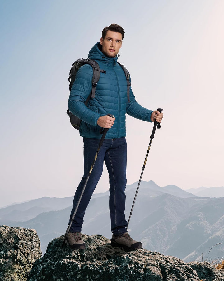 33,000ft Herren Leichte Steppjacke Outdoor Wasserbeständige Übergangsjacke Warme Winterjacke für Män