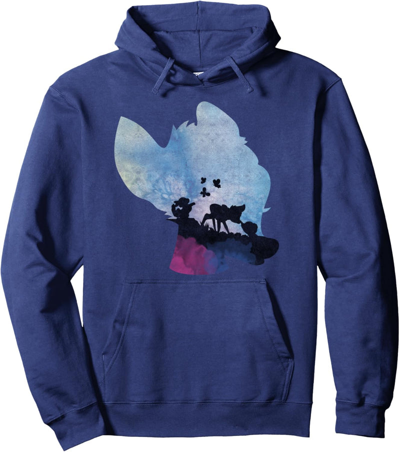 Disney Bambi Watercolor Silhouette Pullover Hoodie