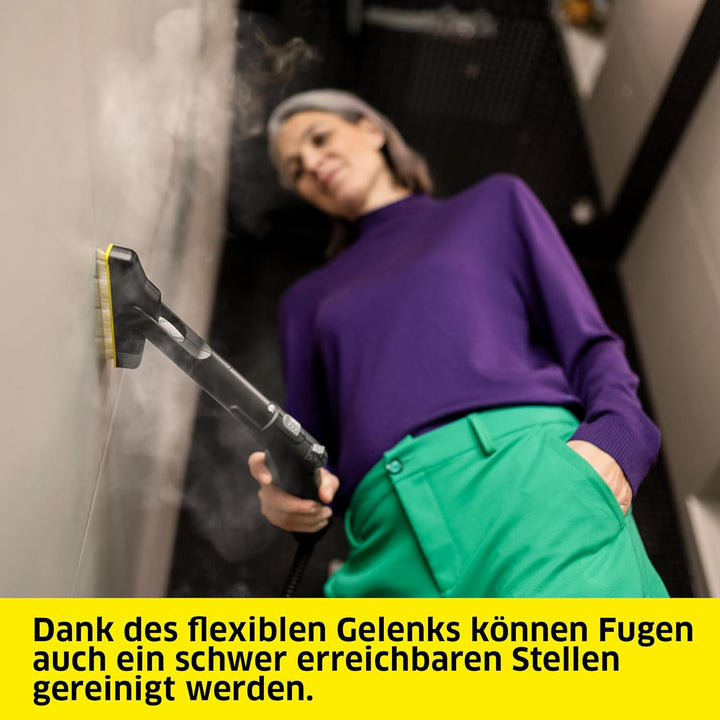 Kärcher XXL-Bürste für Fugen, Dampfzubehör, ideal für die Reinigung von Fugen in Bad und Küche