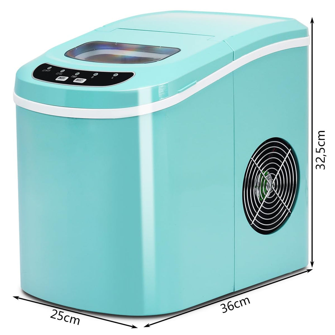 GOPLUS Eiswürfelmaschine, 12kg in 24 Std. Eiswürfelbereiter mit 2 Eiswürfel-Grössen & 2,2 Liter Wass