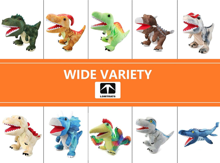 LOMTRATS Dinosaurier-Handpuppen für Kinder, Kleinkind enthält Triceratops und Tyrannosaurus Rex mit