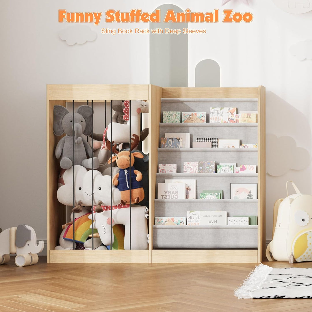 NACHES Kinder Bücherregal Spielzeugregal Kuscheltier Aufbewahrung Kinderregal Spielzeug-Organizer fü