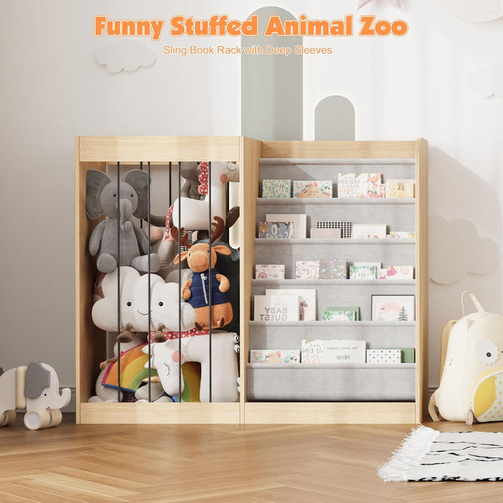 NACHES Kinder Bücherregal Spielzeugregal Kuscheltier Aufbewahrung Kinderregal Spielzeug-Organizer fü