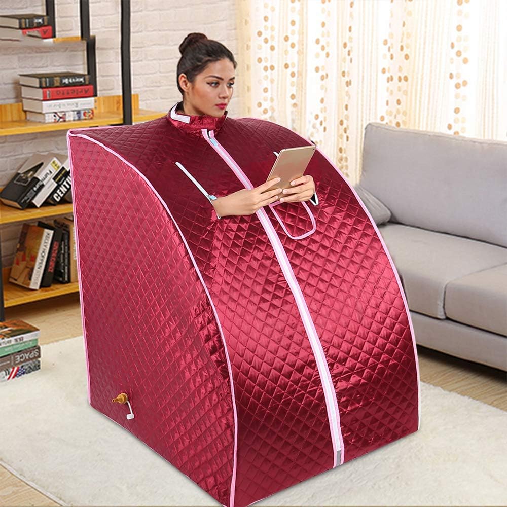 Tragbare Sauna Willowybe，Mini Dampfsauna für Zuhause，Einzel Portable Sauna Raum Kann Müdigkeit Linde