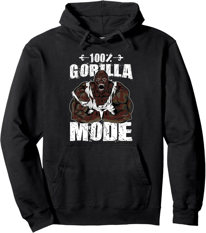 Gorilla Mode Workout Hantel Beast Gym Fitness Bodybuilding Pullover Hoodie
