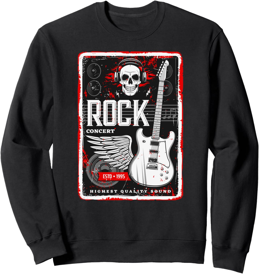 Rock Gitarre Musik Rockn Roll Hand Horns Sweatshirt
