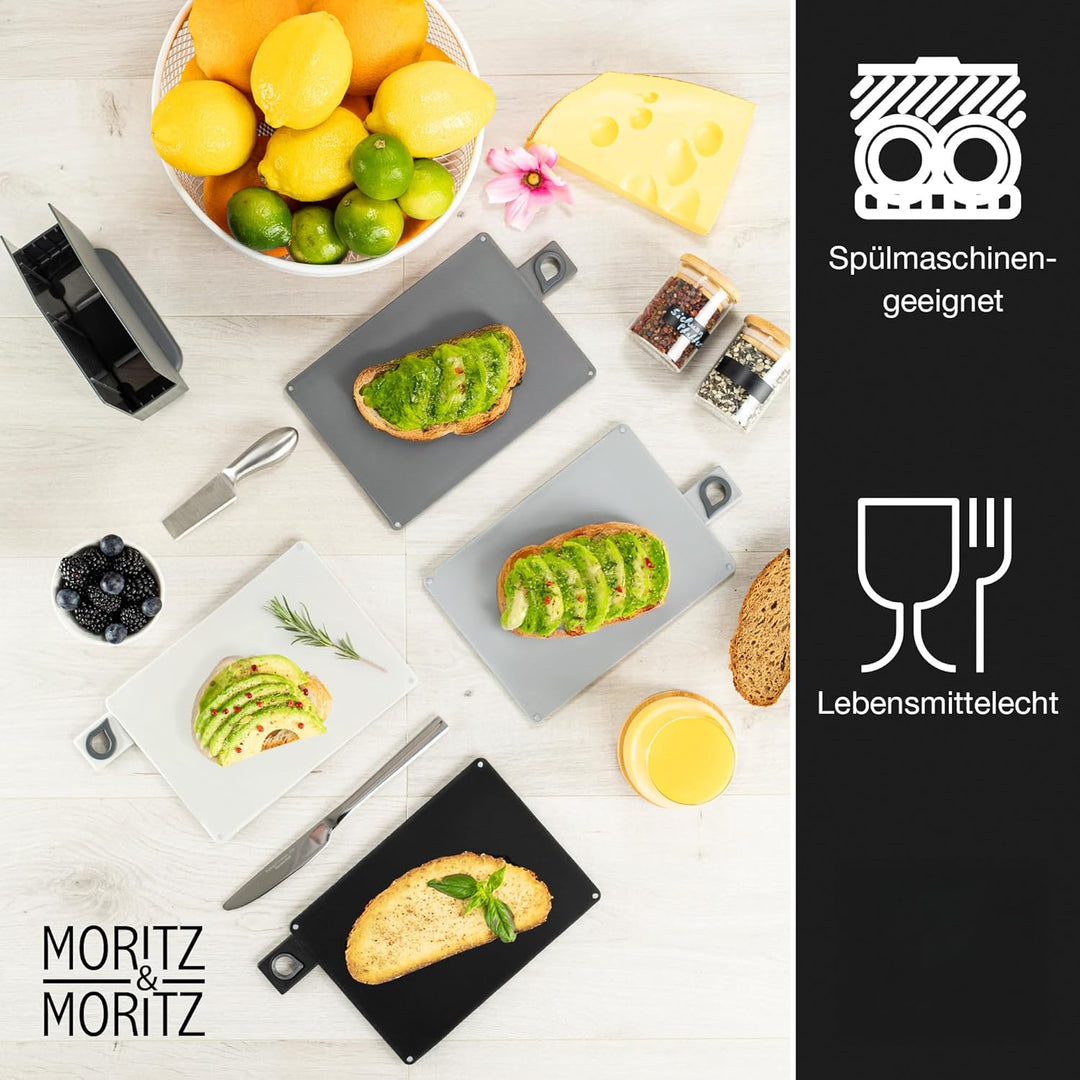 Moritz & Moritz Schneidebrett-Set – 20,5 x 14,5 cm – 4 Stück – rutschfeste Oberflächen, die es Ihnen