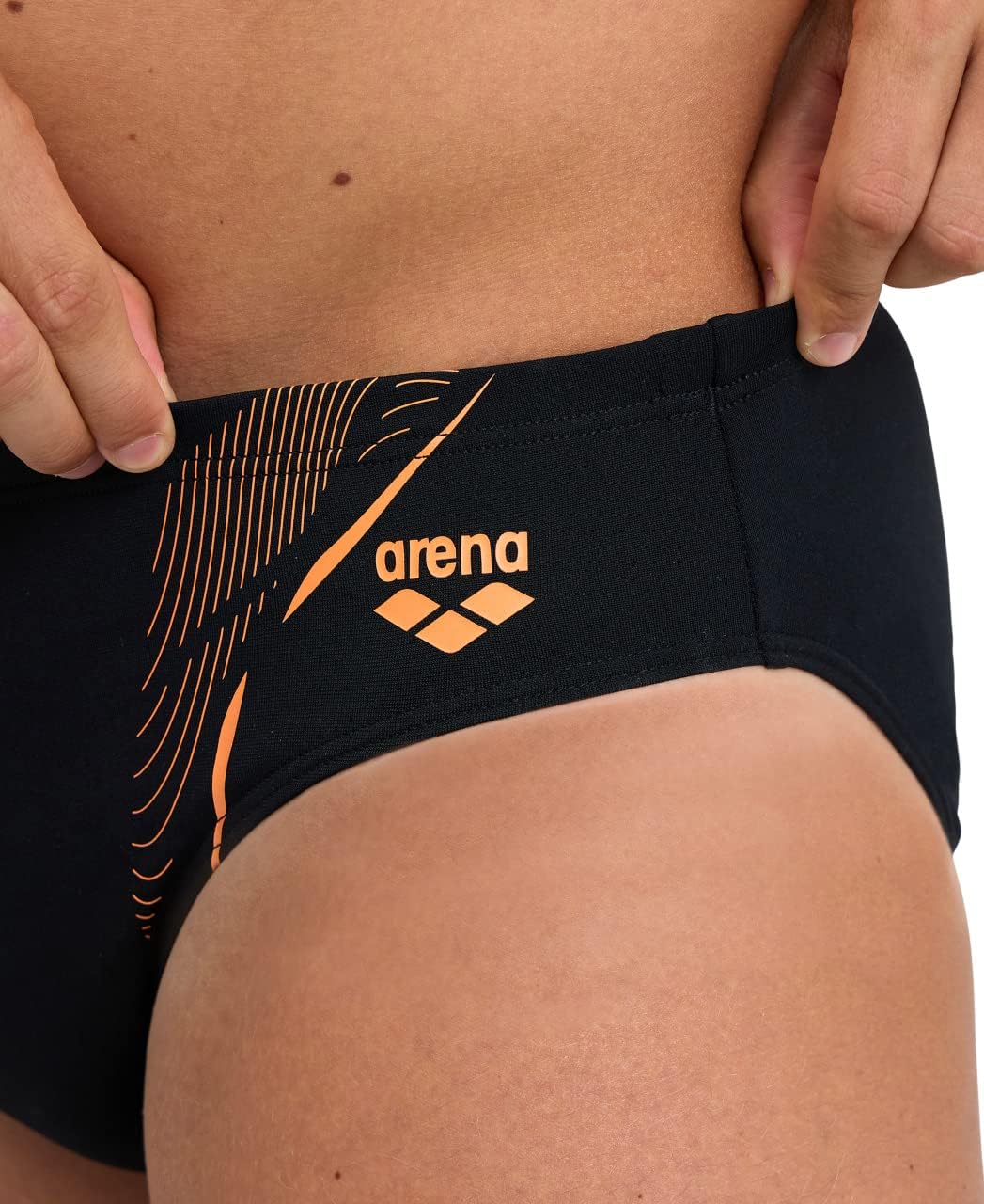 ARENA Herren Men's Swim Briefs Graphic Swim Briefs D7 Black-nespola, D7 Black-nespola