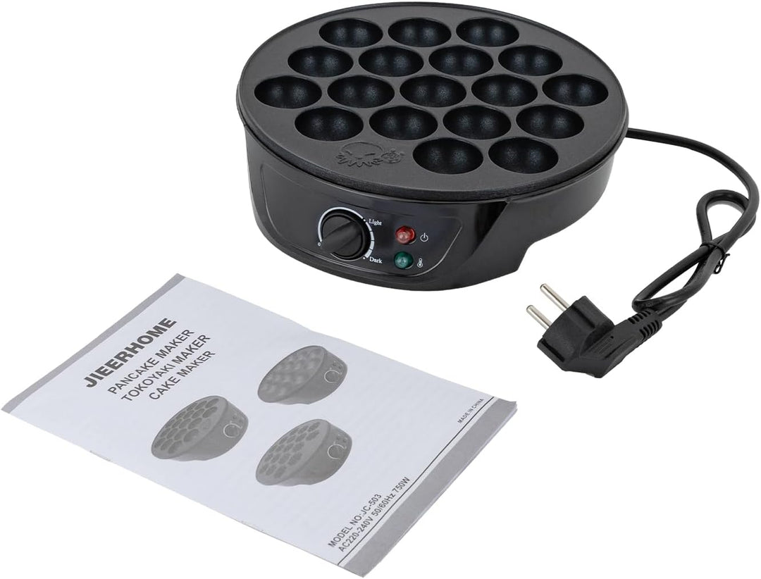 Takoyaki-Maschine,Takoyaki Grill Tablett,750W, Elektrische Maschine 18-Loch für Takoyaki Bälle