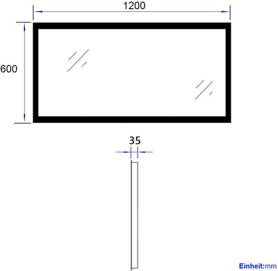 EMKE LED Badspiegel 120x60cm Badezimmerspiegel mit Beleuchtung Warmweissen Lichtspiegel Wandspiegel