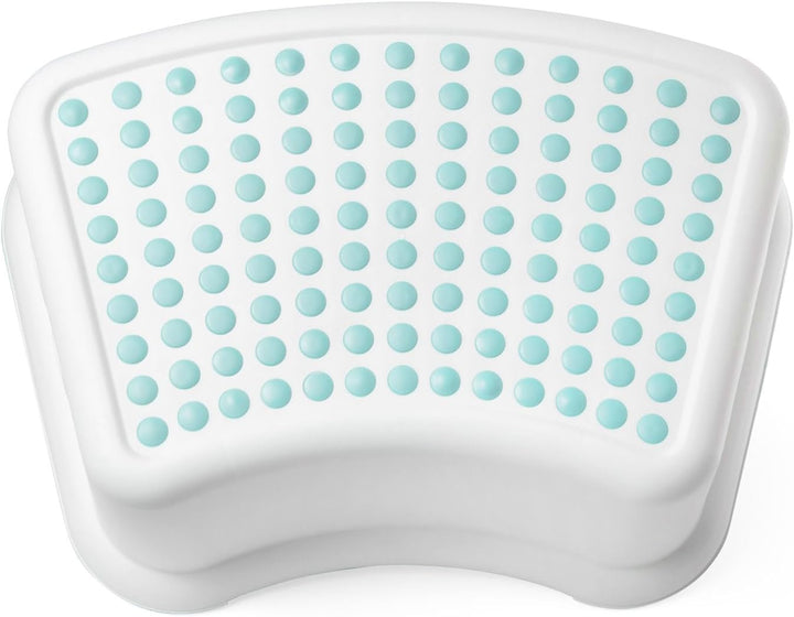 IKEA Kinderhocker FÖRSIKTIG Tritthocker Schemel - 13 cm hoch - weiss/türkis