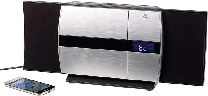 auvisio CD Player Vertikal: Vertikale Stereoanlage mit Bluetooth, CD, MP3, Radiofunktion, AUX, NFC,