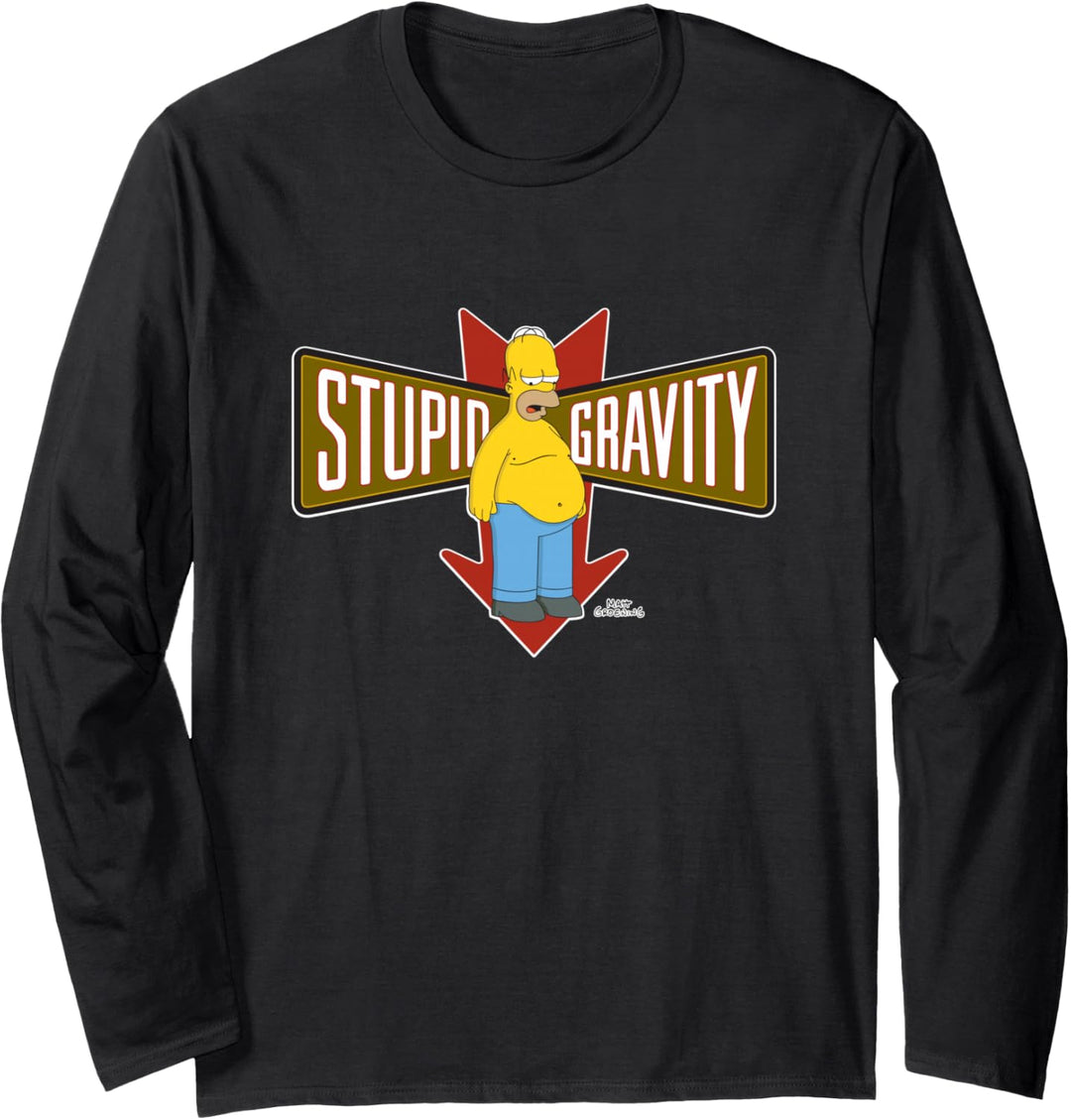 The Simpsons Homer Stupid Gravity Langarmshirt