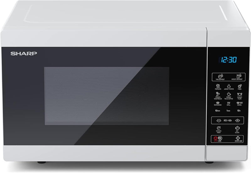 SHARP MG51EW Mikrowelle mit Grill (Mikrowelle: 900W, Grill: 1000W, 11 Leistungsstufen, Auftaufunktio