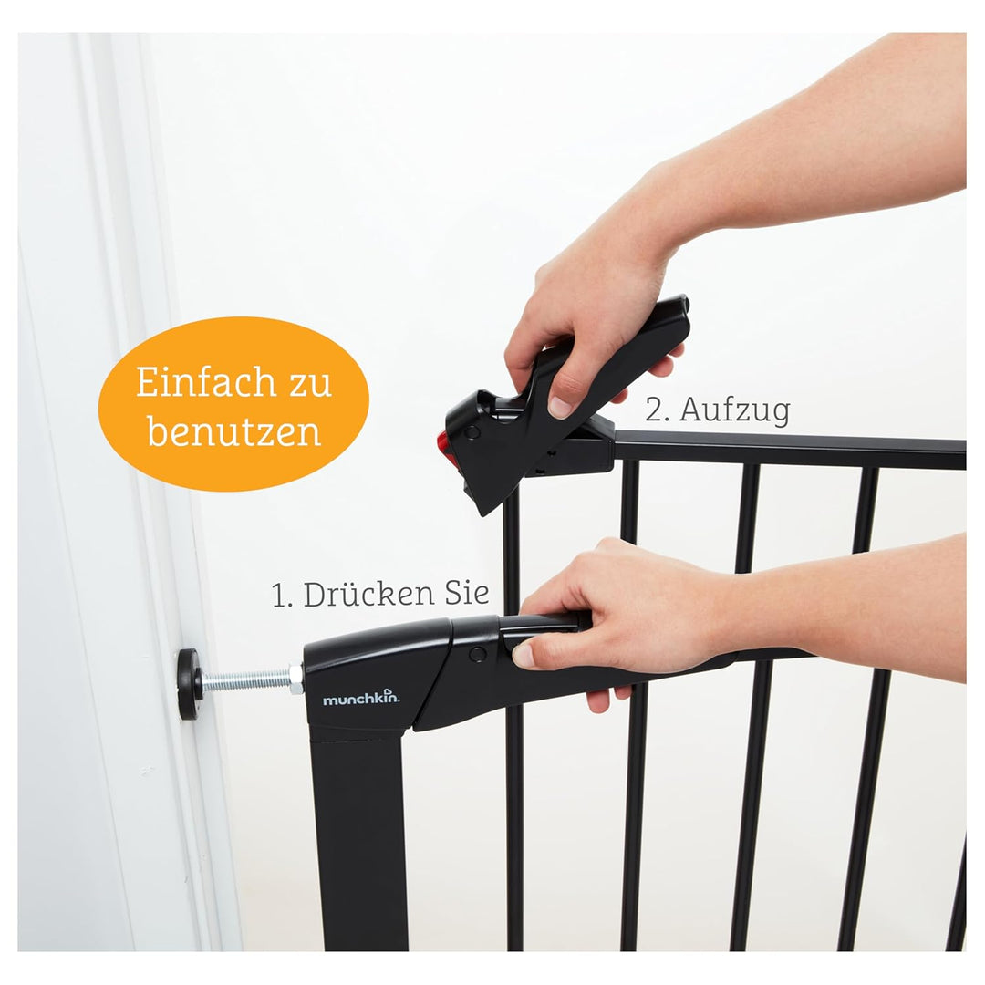 Munchkin Lindam Türgitter für Babys, ausziehbares Türschutzgitter & Treppenschutz zum Klemmen, ideal