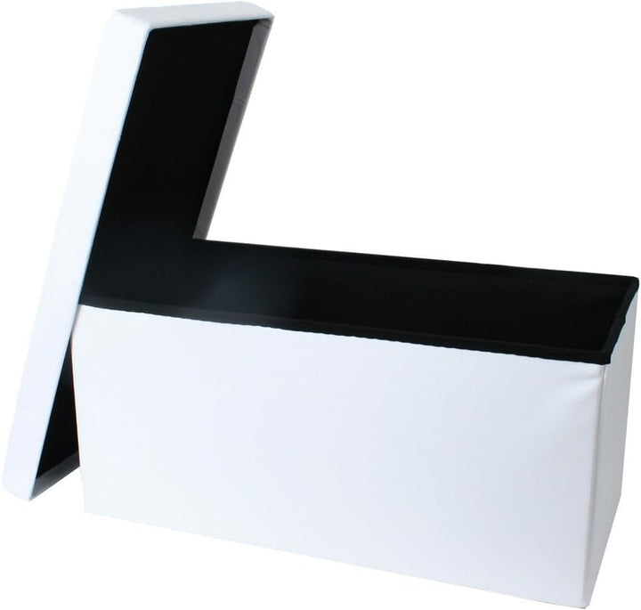 Sitzbank Aufbewahrungsbox 76x38x38 faltbar weiss 76x38x38 Weiss, 76x38x38 Weiss