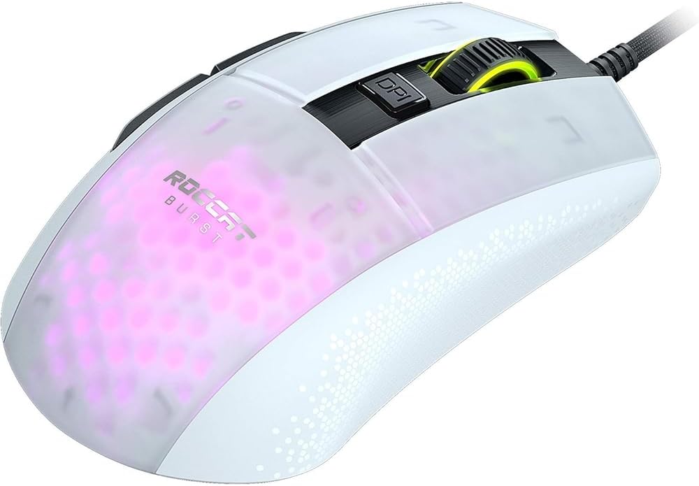ROCCAT Burst Pro Gaming-Maus, extrem leicht, Weiss, Weiss