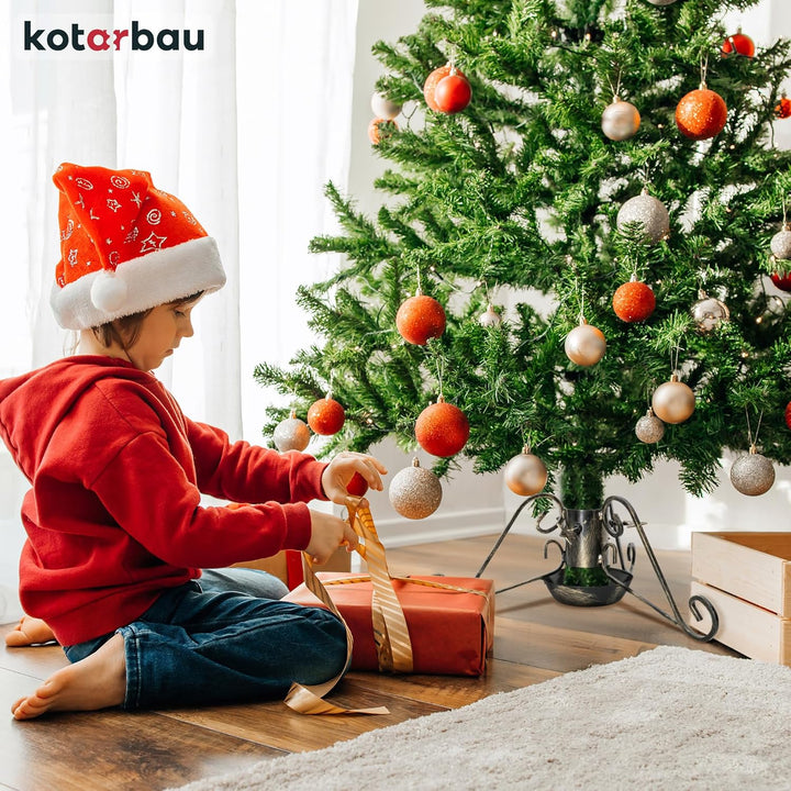 KOTARBAU® Weihnachtsbaumständer mit Wassertank ⌀ 100 mm Christbaumständer Schwarz mit Wasserbehälter