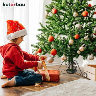 KOTARBAU® Weihnachtsbaumständer mit Wassertank ⌀ 80 mm Christbaumständer Schwarz mit Wasserbehälter
