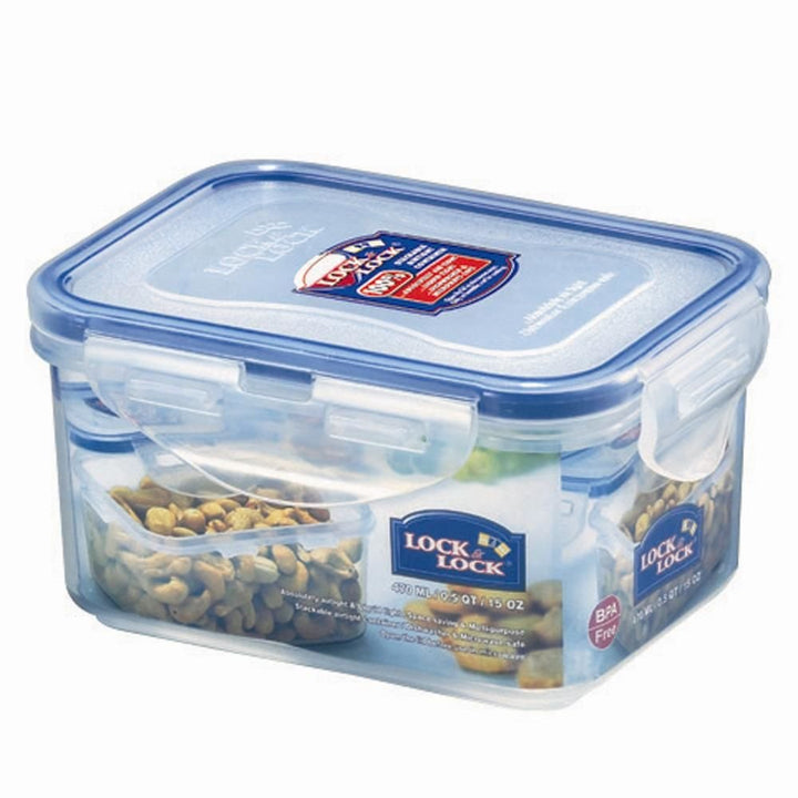 Lock & Lock Frischhaltedosen für Lebensmittel, luftdicht, rechteckig, 470 ml, 6 Stück 470ml, 470 ml