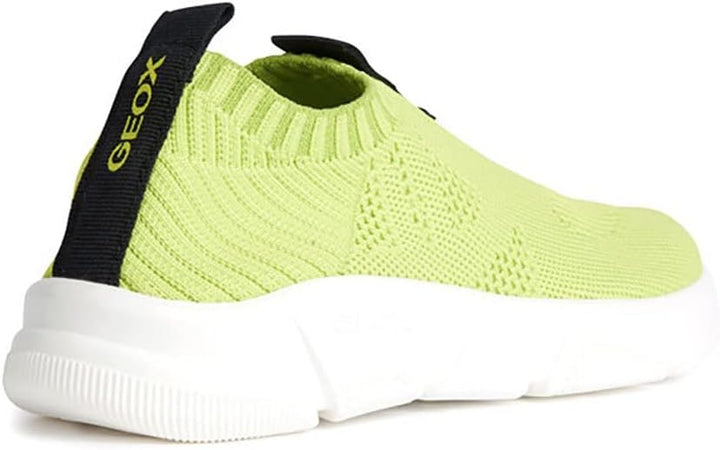 Geox Jungen J Aril Boy A Sneakers 34 EU Lime Black, 34 EU Lime Black
