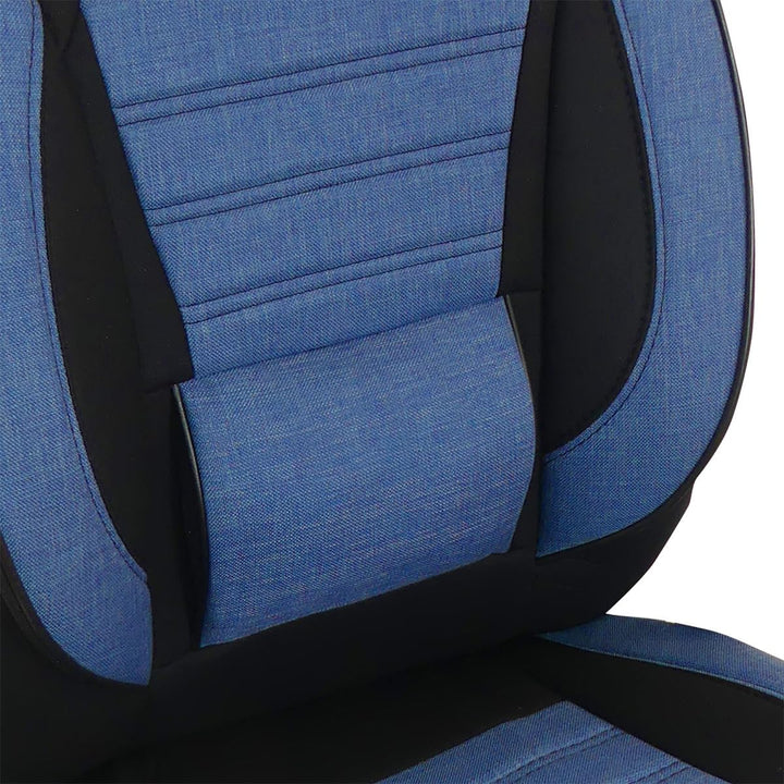 BREMER SITZBEZÜGE Mass Sitzbezüge Schonbezüge für Skoda Fabia 2 KT106 KT106 - Schwarz/Blau Fabia 2,