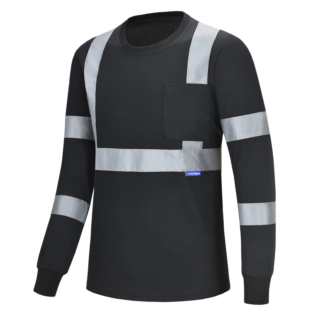 Warnschutz Shirt Langarm warn t Shirts Warnschutz Arbeitskleidung Eu-schwarz-langarm XXL, Eu-schwarz