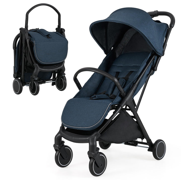 DREAMADE Kinderwagen faltbar, Reisebuggy für Kinder 0-3 Jahren, Buggy mit verstellbarem Sonnendach,
