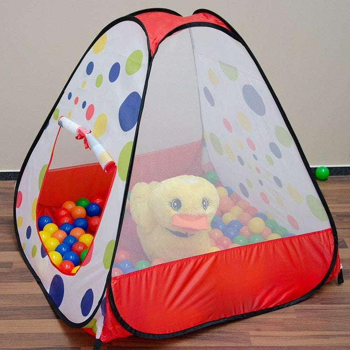 LittleTom Bällebad Kinderzelt für Drinnen & Draussen - 90x90x90 Bällebad Baby Spielecke Wohnzimmer K