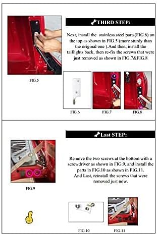 JINGLINGKJ Kofferraumstreben für Hilux GUN125 GUN126 Revo Pickup 2015–2021 Heckklappe, Gasdämpfer, u